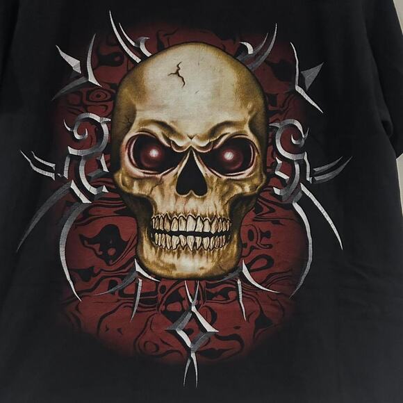 Y2K Heavy Metal Skull Tee Shirt - Picture 3 of 8